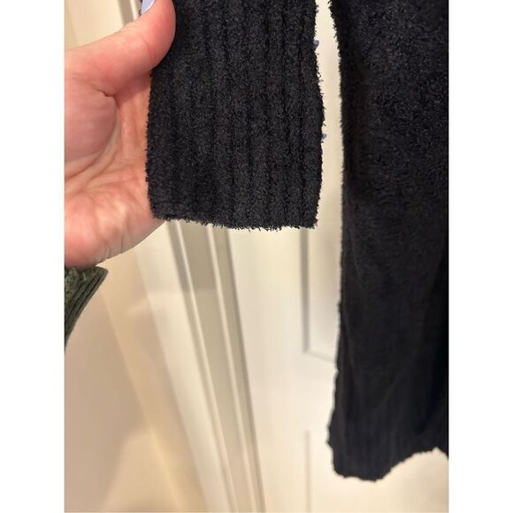 Barefoot dreams black long weekend open front cardigan small - Picture 4 of 8
